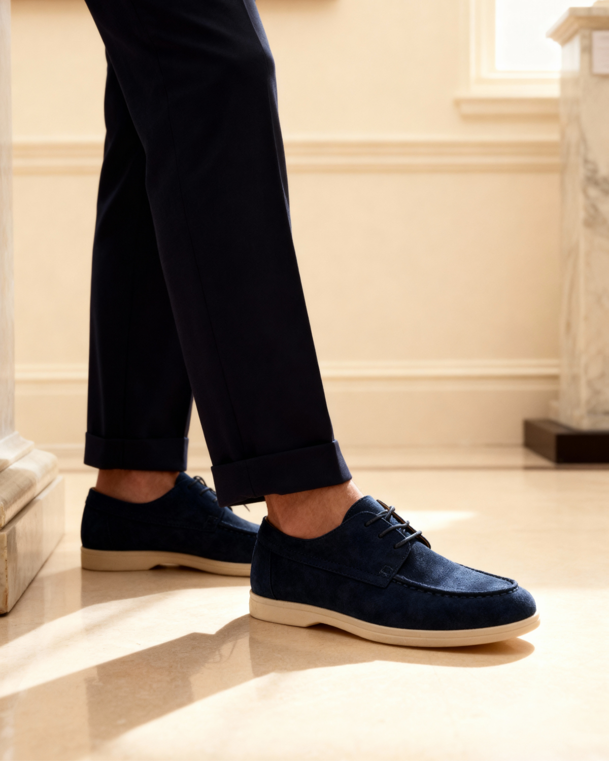 Premium Lace-Up Suede Shoes