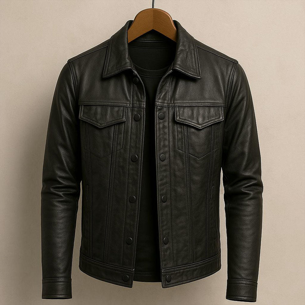 Markus Faux Leather Jacket
