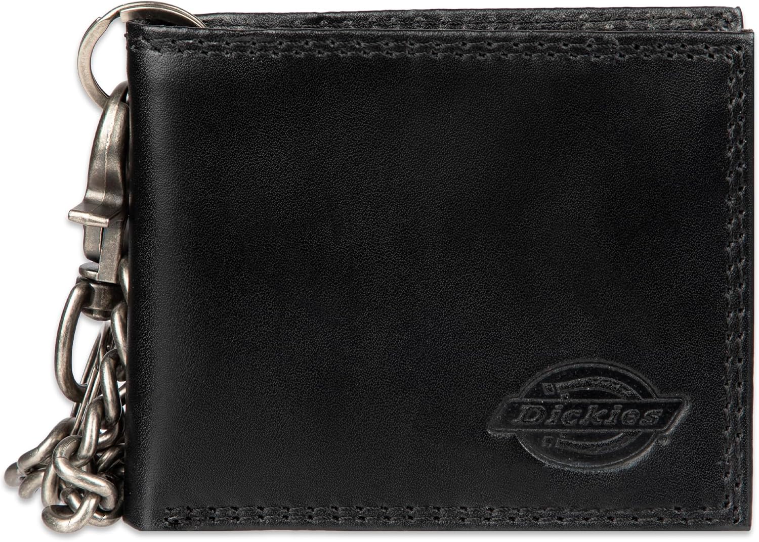 Dickies Men's RFID Everyday Leather Bifold Chain Wallet Black
