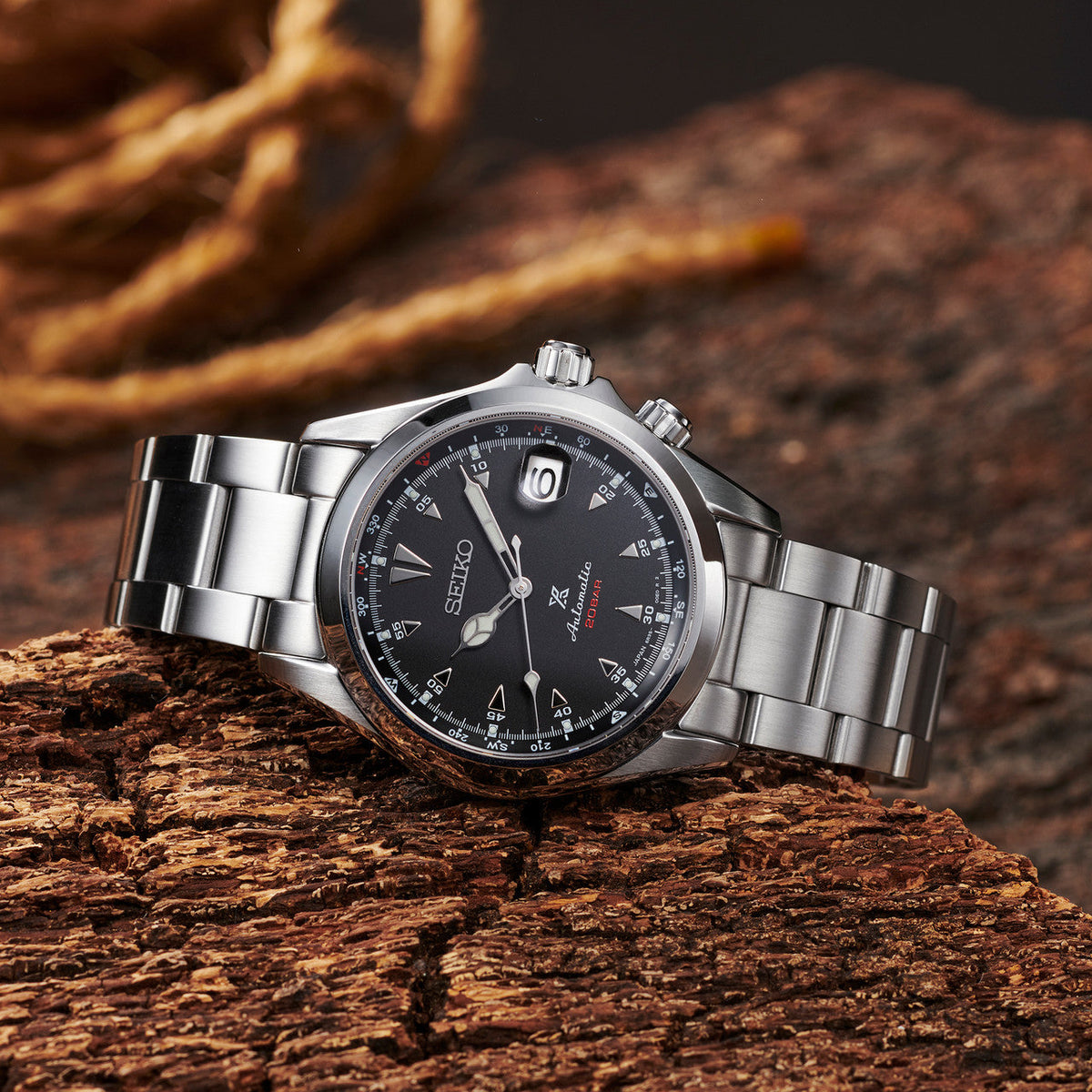 Seiko Prospex Alpinist Watch | 39.5 mm | Automatic | Black