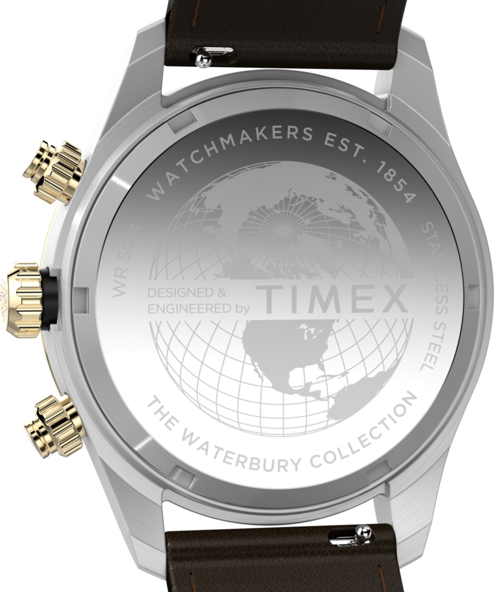 Waterbury Heritage Chronograph 39 mm Leather Strap Watch