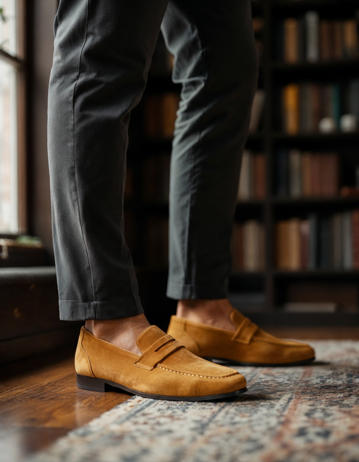 Penny Loafers in Suede Thamestrade