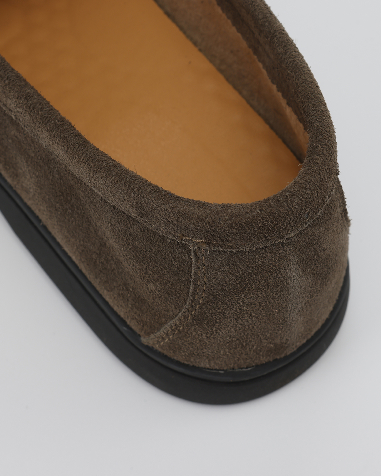 Black Sole Suede Loafers