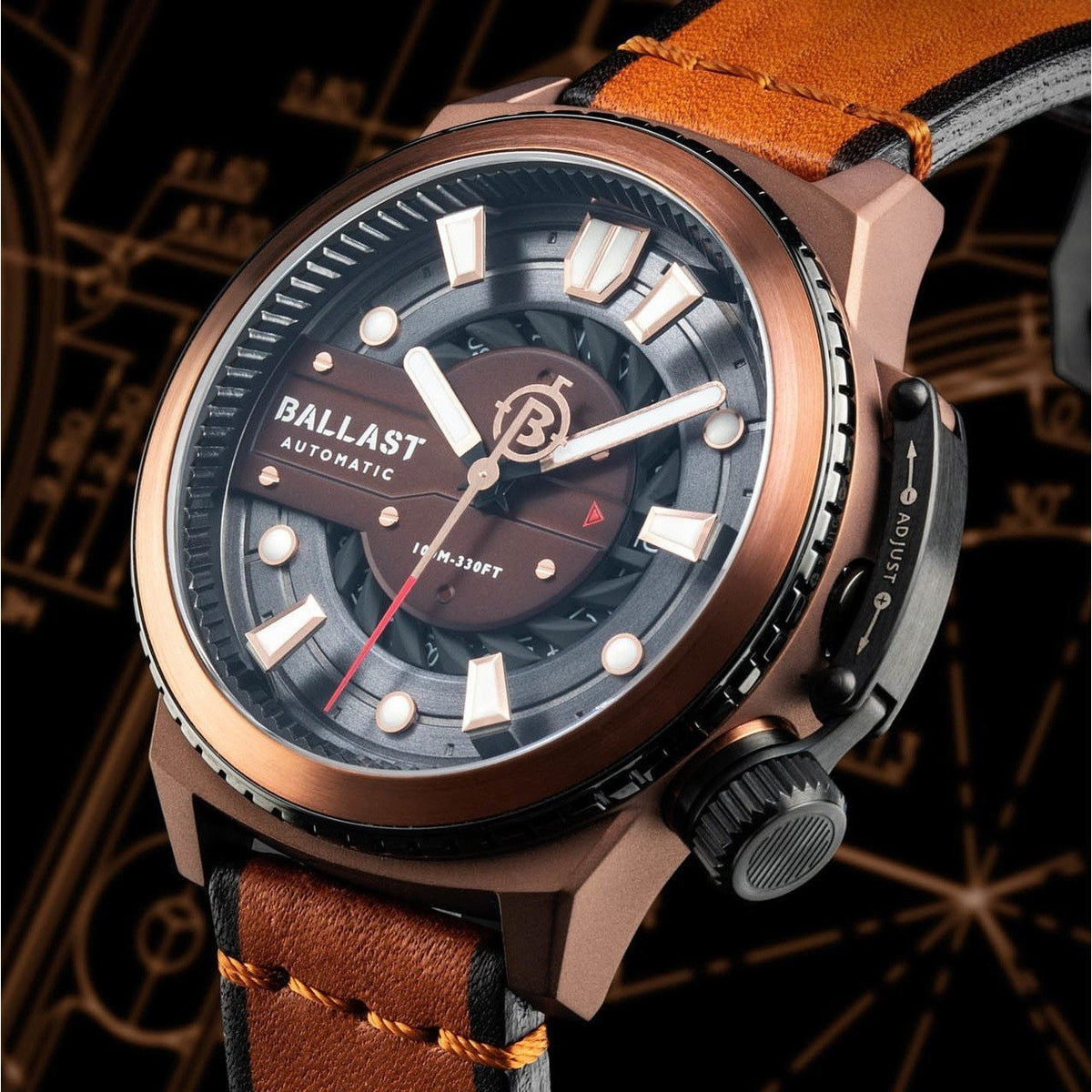Ballast Trafalgar Titanium Automatic Rose Gold Brown