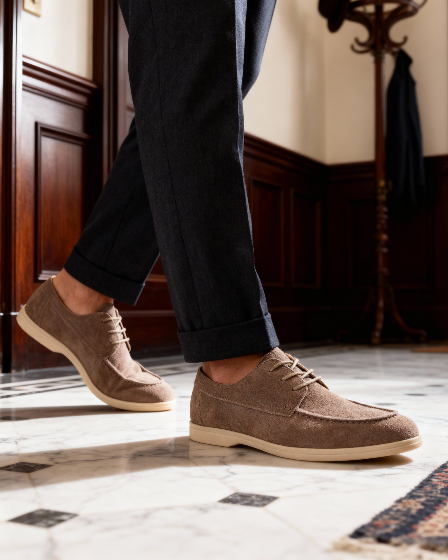 Premium Lace-Up Suede Shoes