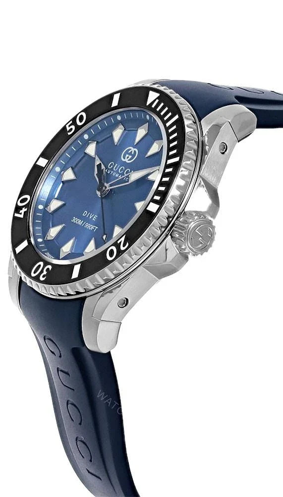 GUCCI Dive Automatic Stainless Steel 40 mm Blue Dial/Rubber Men's Watch