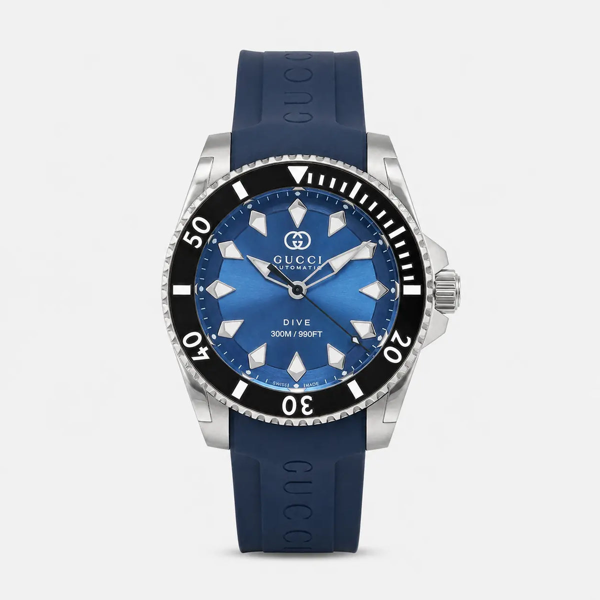 GUCCI Dive Automatic Stainless Steel 40 mm Blue Dial/Rubber Men's Watch