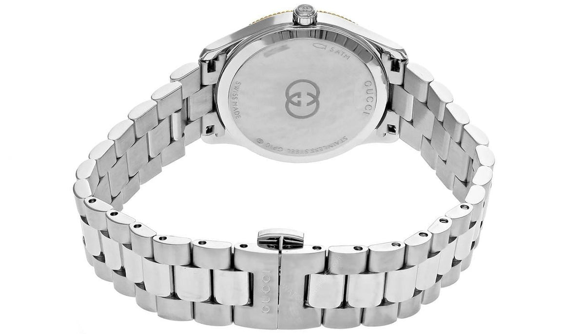 GUCCI G-Timeless 29 mm Stainless Steel Silver Dial Two-Tone Women's Watch
