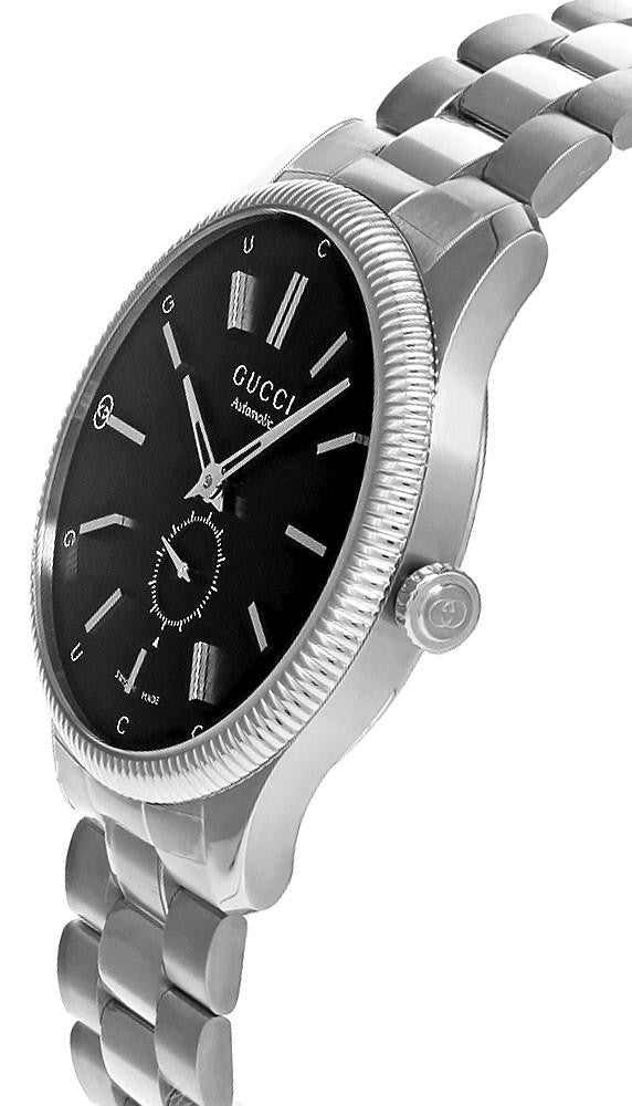 GUCCI G-Timeless Automatic 40 mm Stainless Steel Black Dial Men's Watch