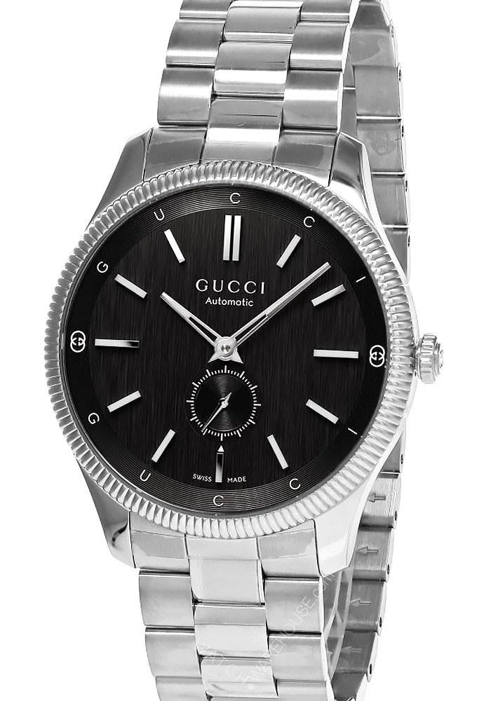 GUCCI G-Timeless Automatic 40 mm Stainless Steel Black Dial Men's Watch