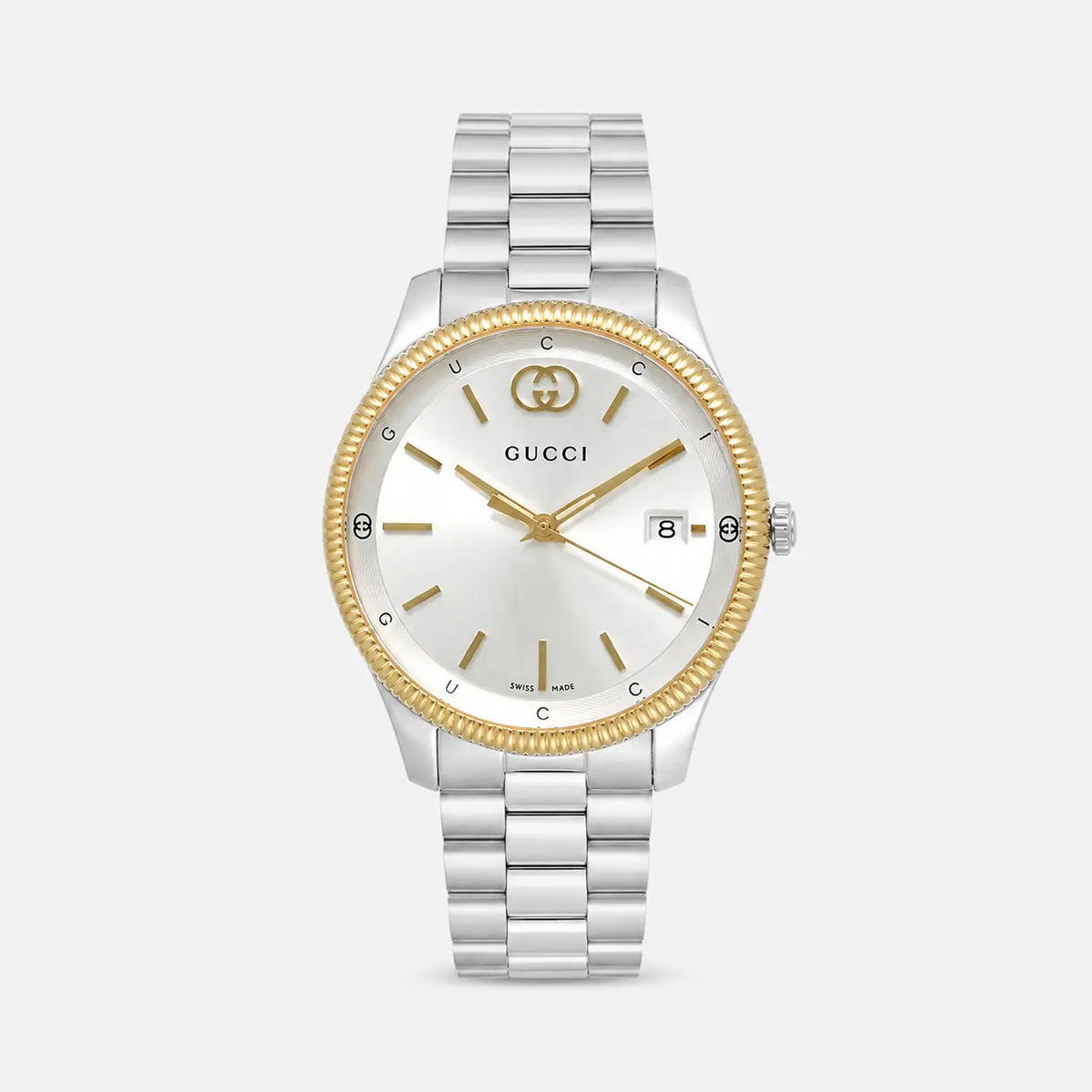 GUCCI G-Timeless Quartz 38 mm Yellow Gold Bezel Men's Watch