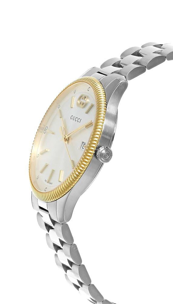 GUCCI G-Timeless Quartz 38 mm Yellow Gold Bezel Men's Watch
