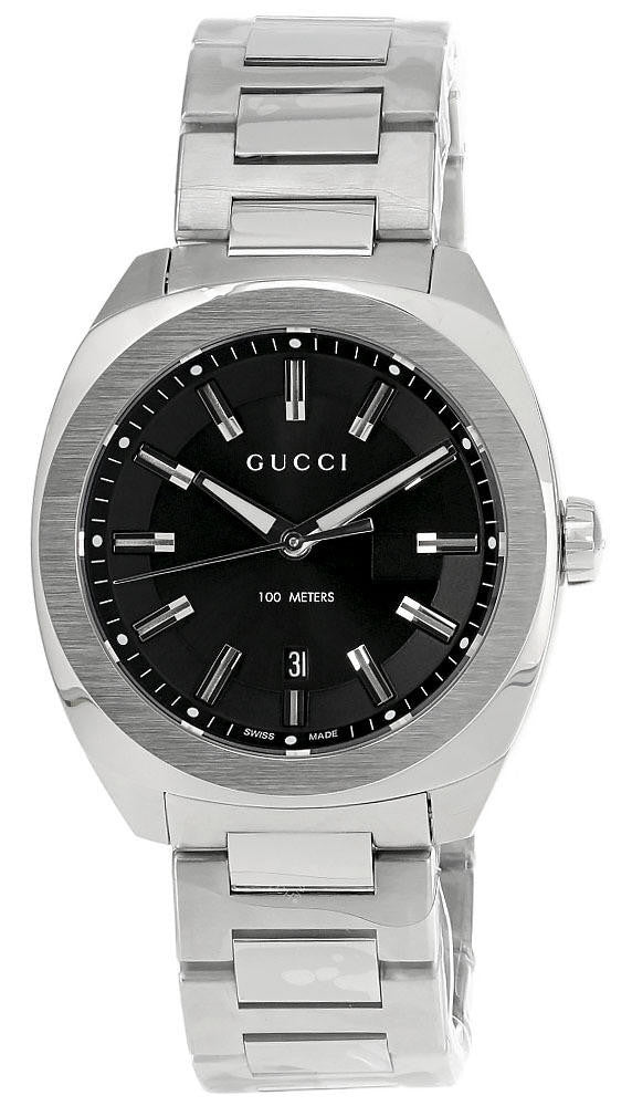 GUCCI GG2570 40 mm Quartz Stainless Steel Black Dial Men's Watch