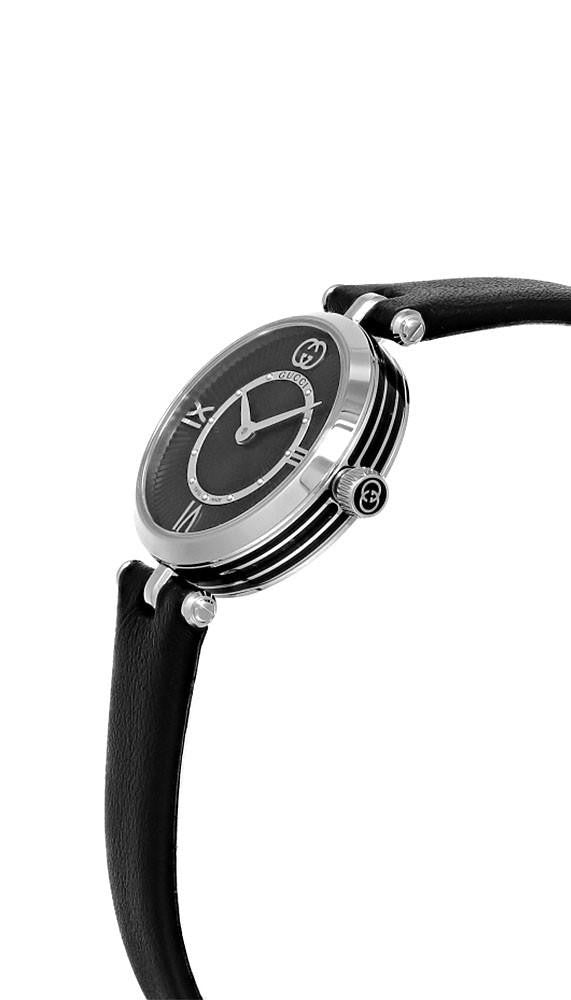 GUCCI Model 2000 Quartz 24 mm Black Leather Women's Watch