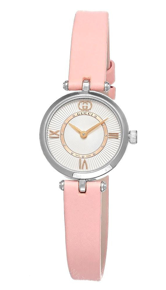 GUCCI Model 2000 Quartz 24 mm Pink Leather Women's Watch