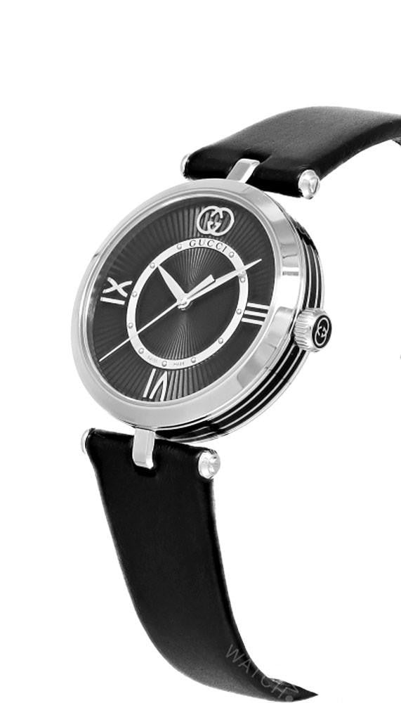GUCCI Model 2000 Quartz 30 mm Black Leather Women's Watch