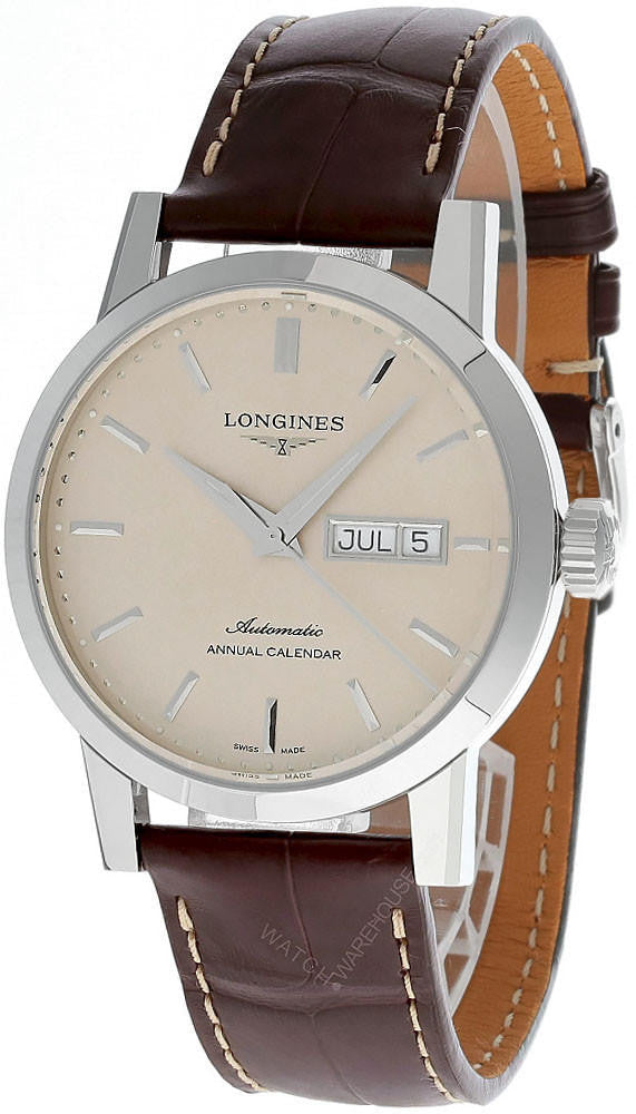 LONGINES 1832 Automatic 40 mm Beige Dial Leather Men's Watch