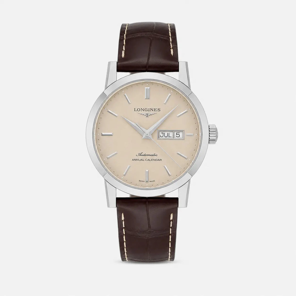 LONGINES 1832 Automatic 40 mm Beige Dial Leather Men's Watch