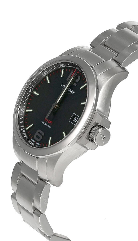 LONGINES Conquest V.H.P Stainless Steel 41 mm Black Dial Men's Watch