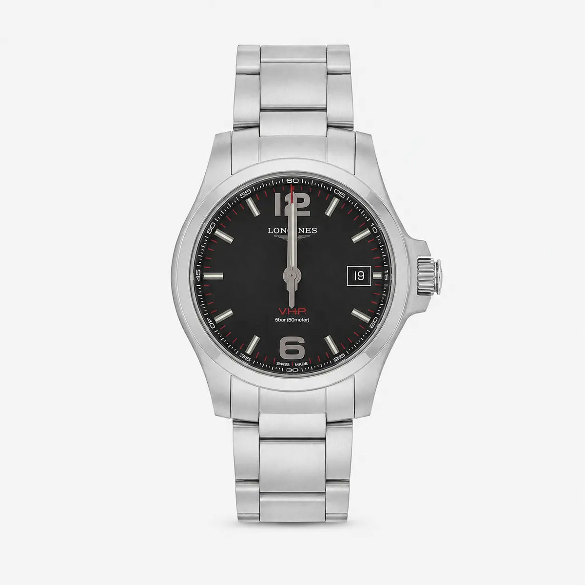 LONGINES Conquest V.H.P Stainless Steel 41 mm Black Dial Men's Watch