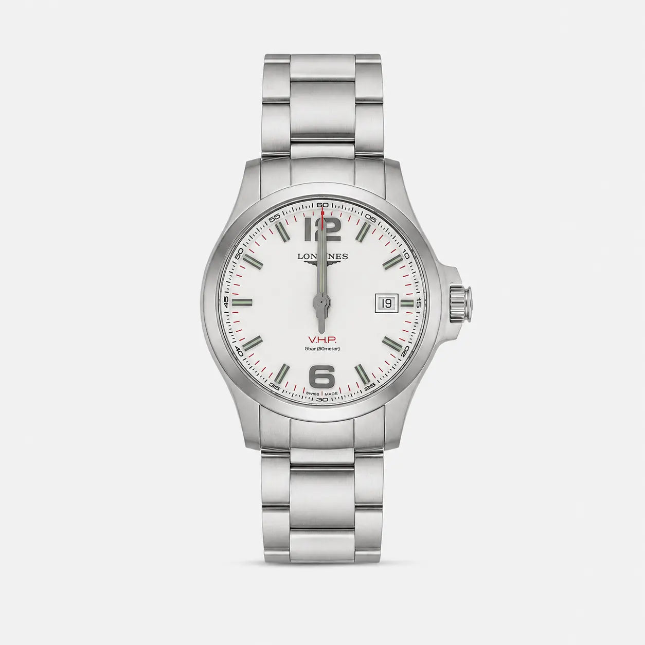LONGINES Conquest V.H.P Stainless Steel 43 mm Silver Dial Men's Watch