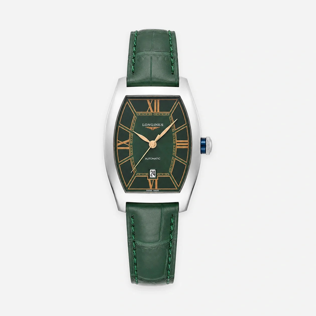 LONGINES Evidenza Automatic 30 mm Green Dial Leather Women's Watch