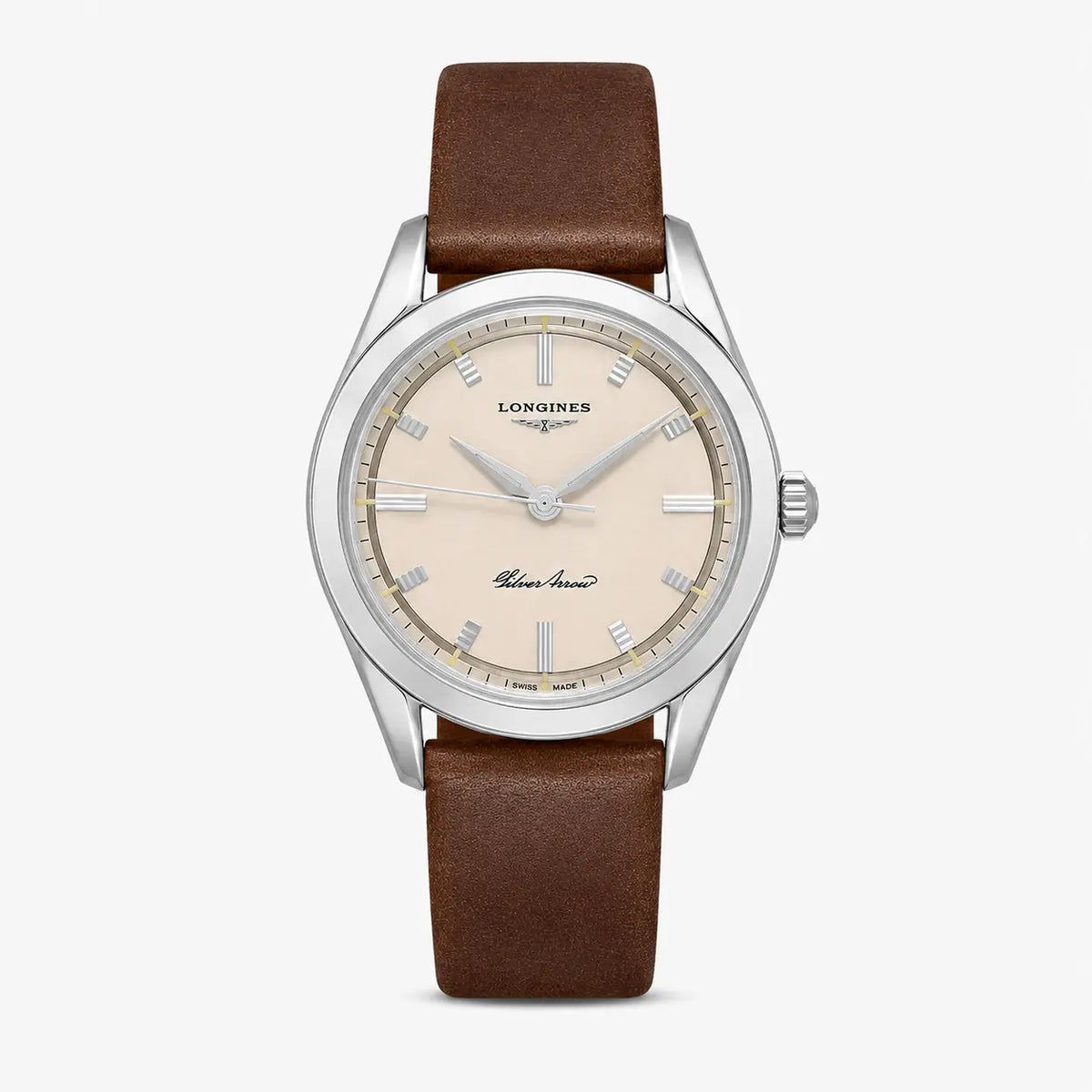 LONGINES Silver Arrow Automatic 38.5 mm Leather Men's Watch