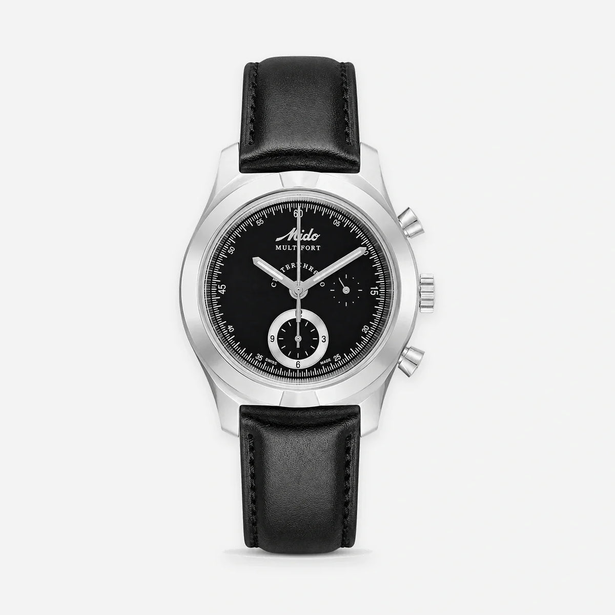 MIDO Multifort Centerchrono Automatic 39.5 mm Black Leather Men's Watch
