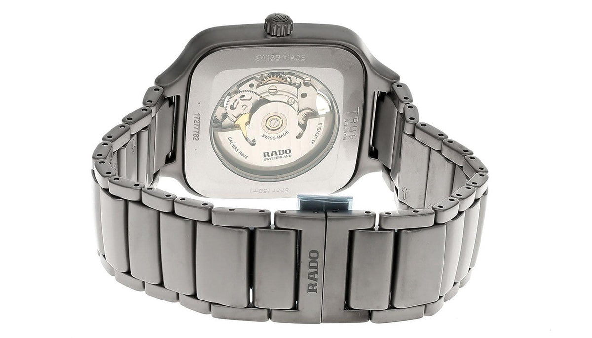 RADO True Square Automatic Stainless Steel 38 mm Skeleton Dial Men's Watch
