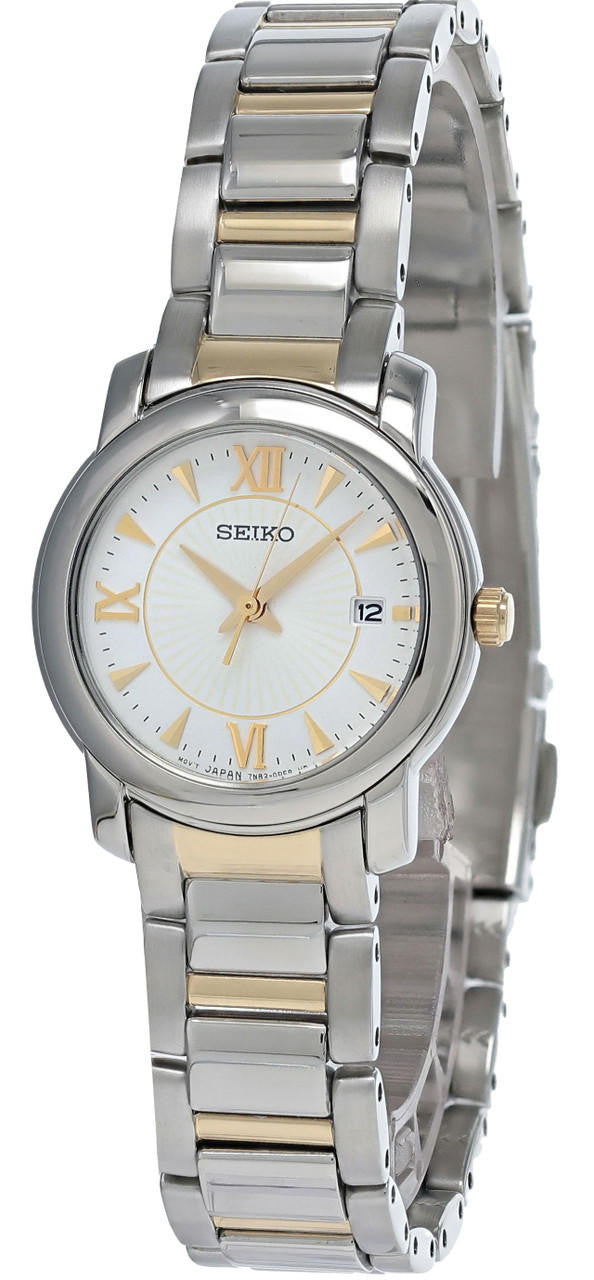 SEIKO 26 mm White Dial Two-tone Stainless Steel Women's Watch