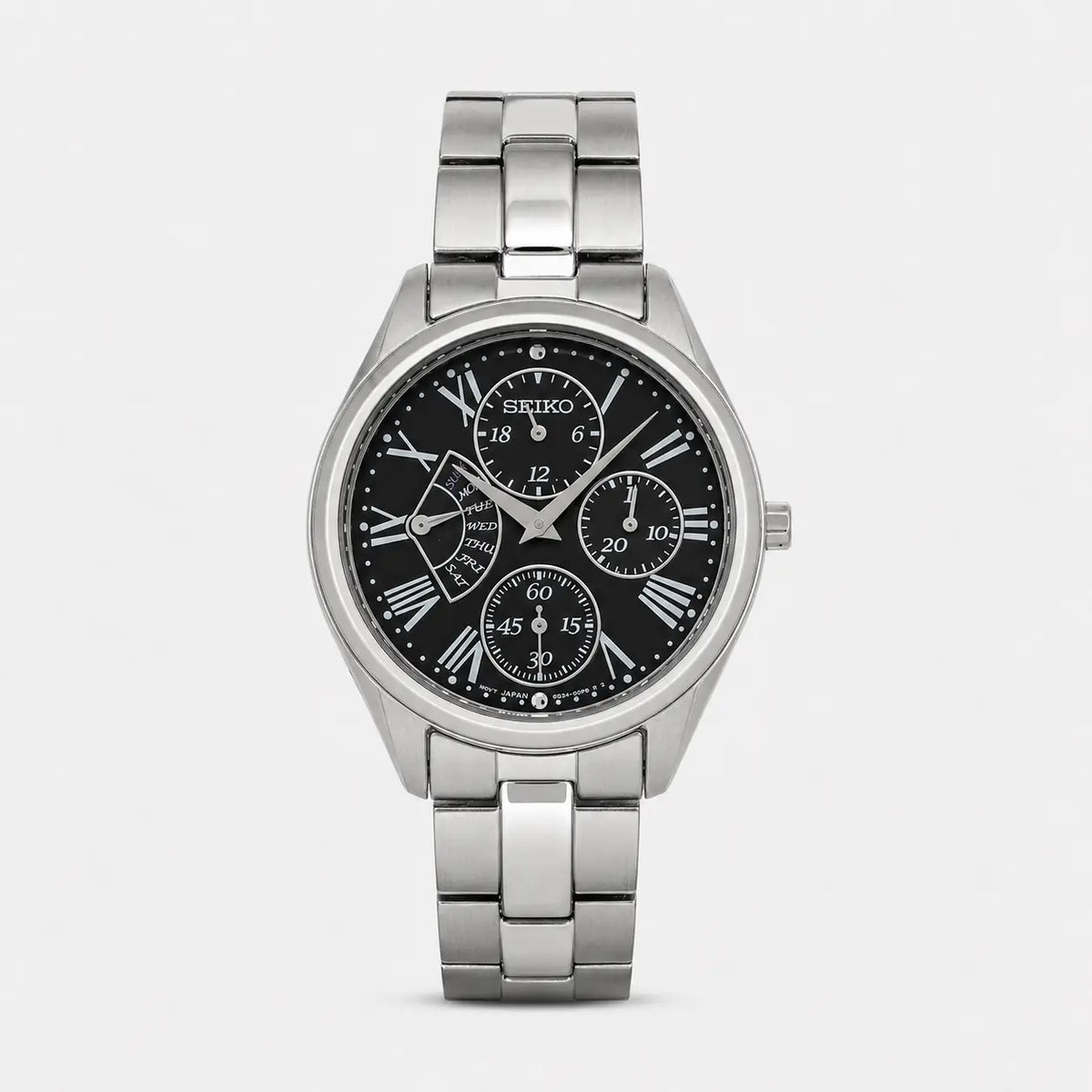 SEIKO Quartz 35 mm Black Dial Stainless Steel Women's Watch