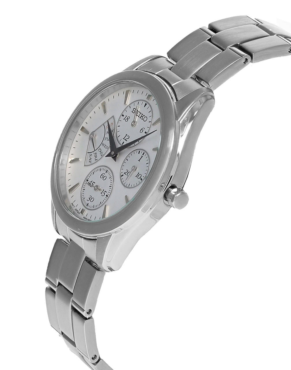 SEIKO Quartz 35 mm White Dial Stainless Steel Women's Watch