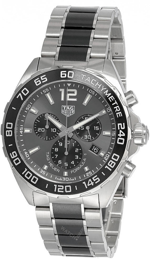 TAG HEUER Formula-1 43 mm Chronograph Stainless Steel Ceramic Men's Watch