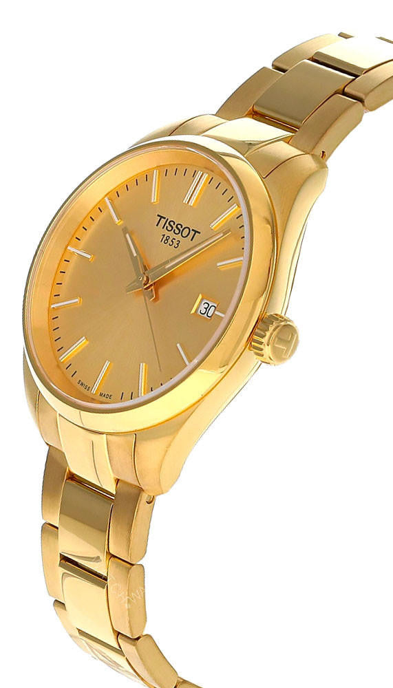 TISSOT PR 100 Quartz 34 mm Stainless Steel Champagne Dial Women's Watch