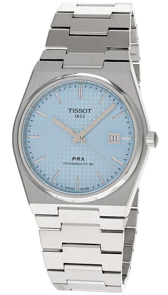 TISSOT PRX Powermatic 80 40 mm Ice Blue Dial Men's Watch