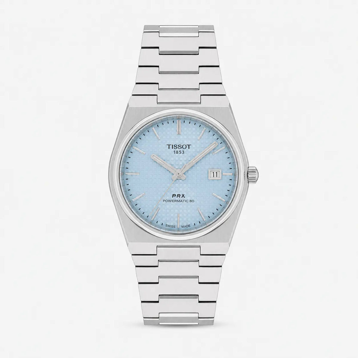 TISSOT PRX Powermatic 80 40 mm Ice Blue Dial Men's Watch