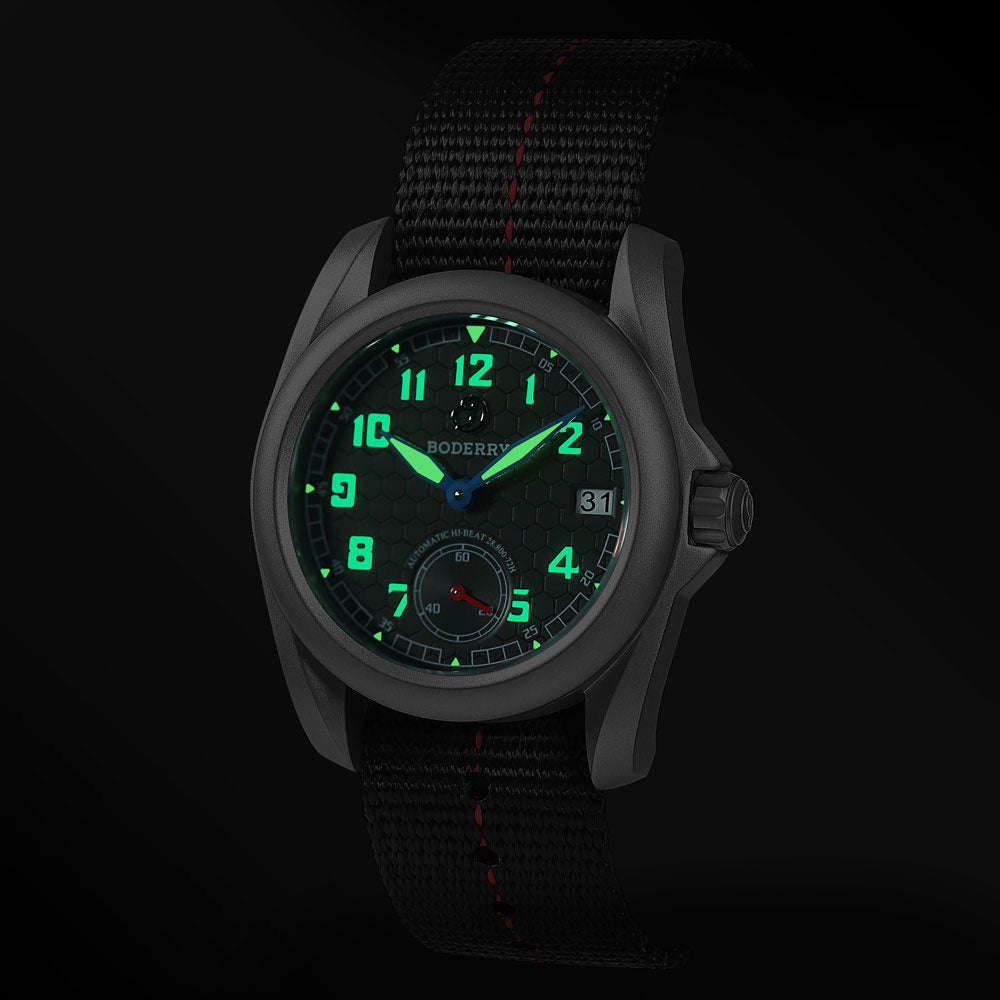 VOYAGER S72 – 72-Hour Power Reserve Titanium Automatic Field Watch, 100M Water Resistant | Grey