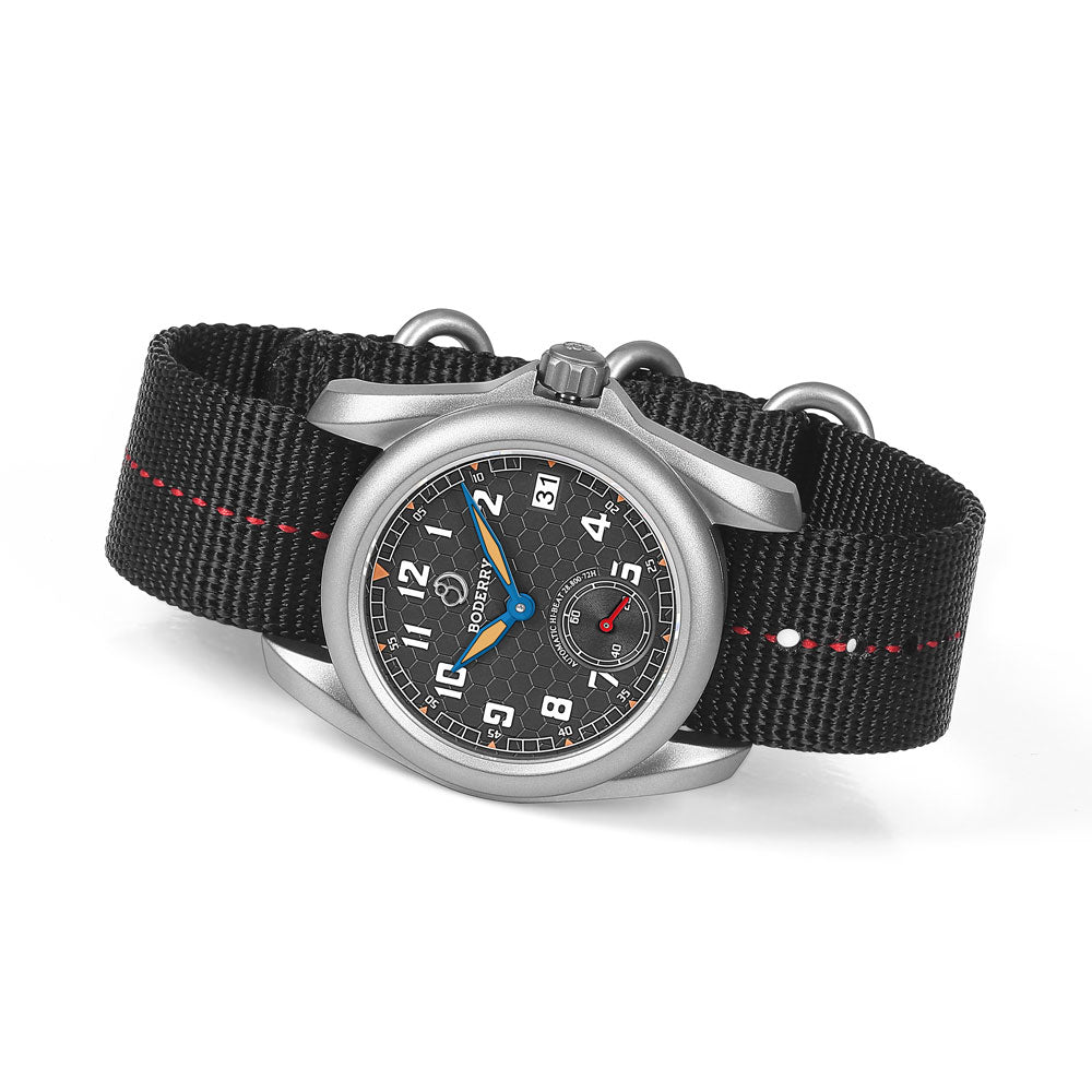 VOYAGER S72 – 72-Hour Power Reserve Titanium Automatic Field Watch, 100M Water Resistant | Grey