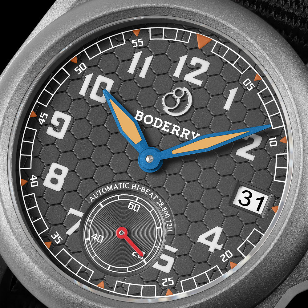VOYAGER S72 – 72-Hour Power Reserve Titanium Automatic Field Watch, 100M Water Resistant | Grey