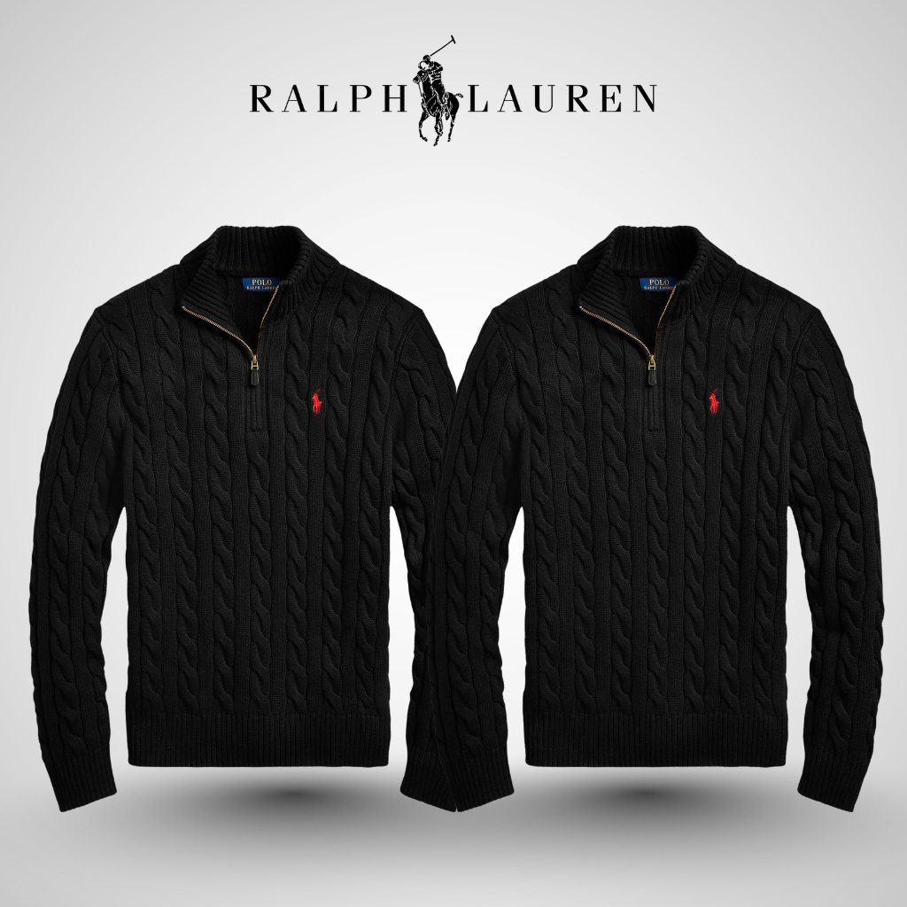 Zipped twisted pull 1/4 in premium cotton RL