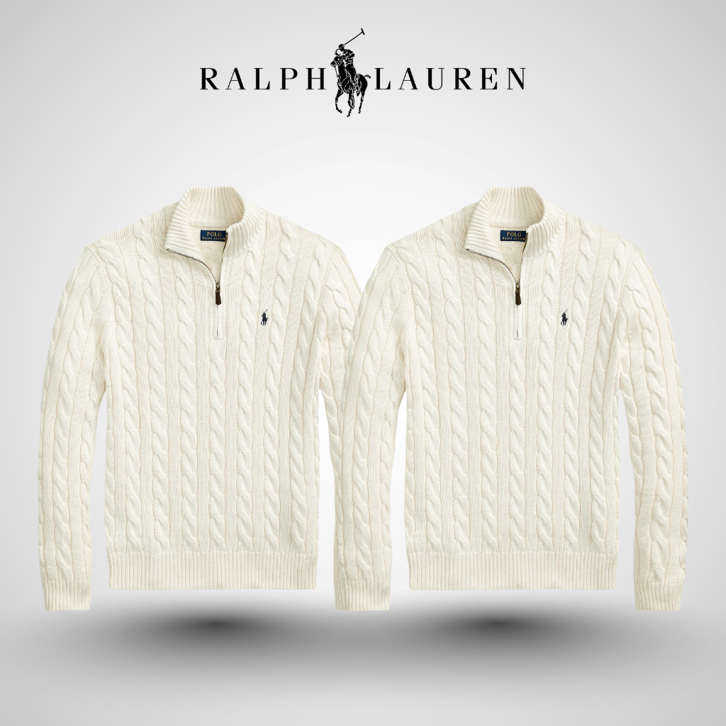Zipped twisted pull 1/4 in premium cotton RL