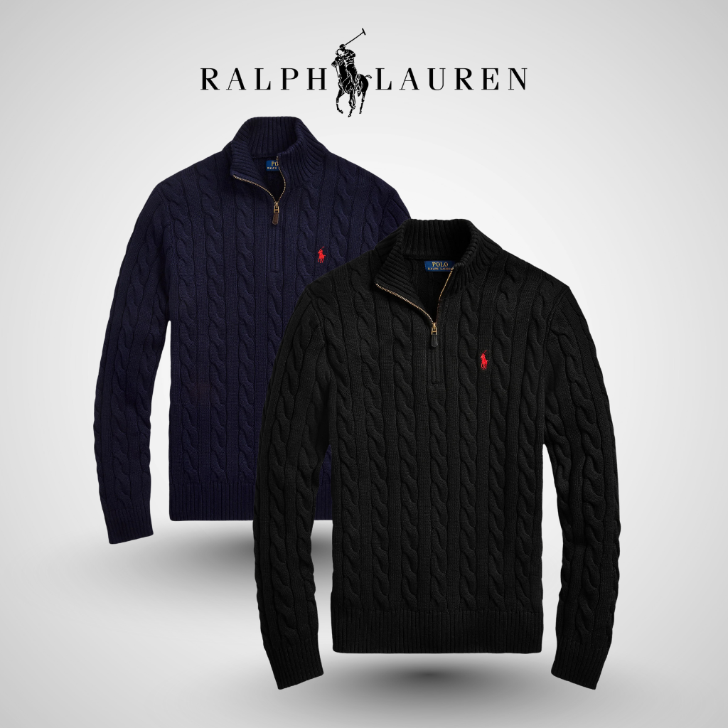 Zipped twisted pull 1/4 in premium cotton RL