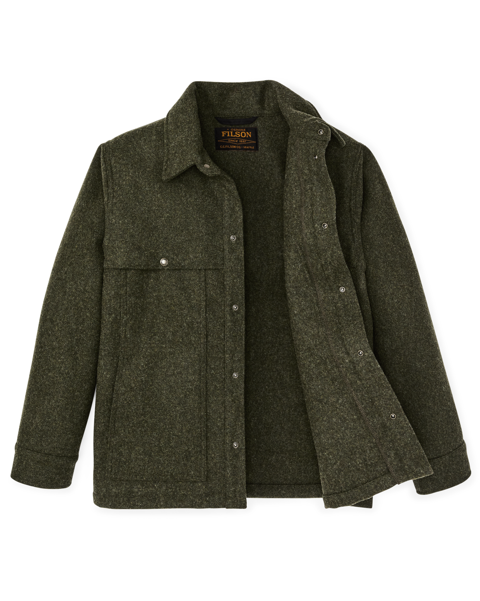 Mackinaw Wool Cape Coat - Forest Green