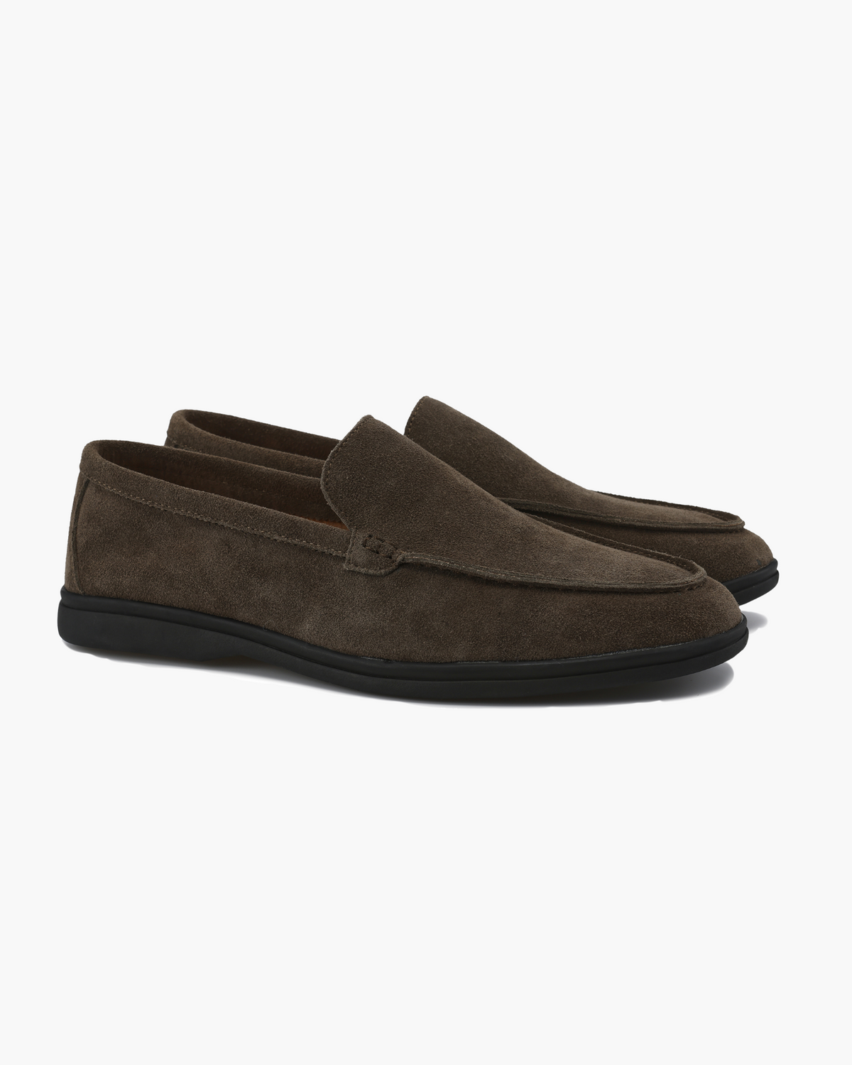 Black Sole Suede Loafers
