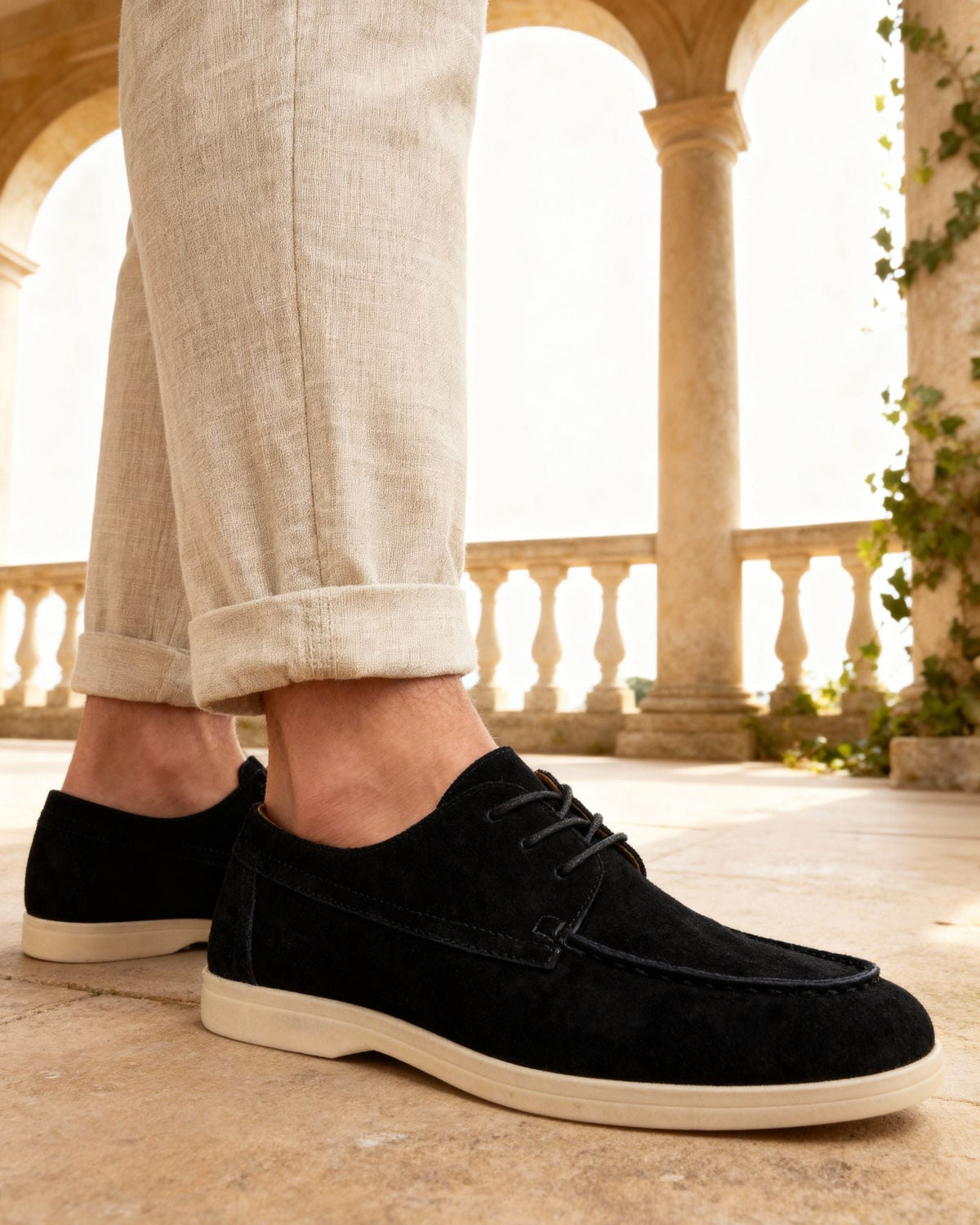 Premium Lace-Up Suede Shoes