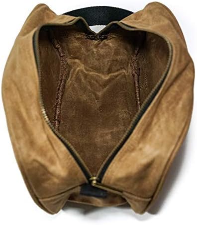 Readywares Toiletry Bag | Waxed Canvas Travel Dopp Kit for Men, Tan