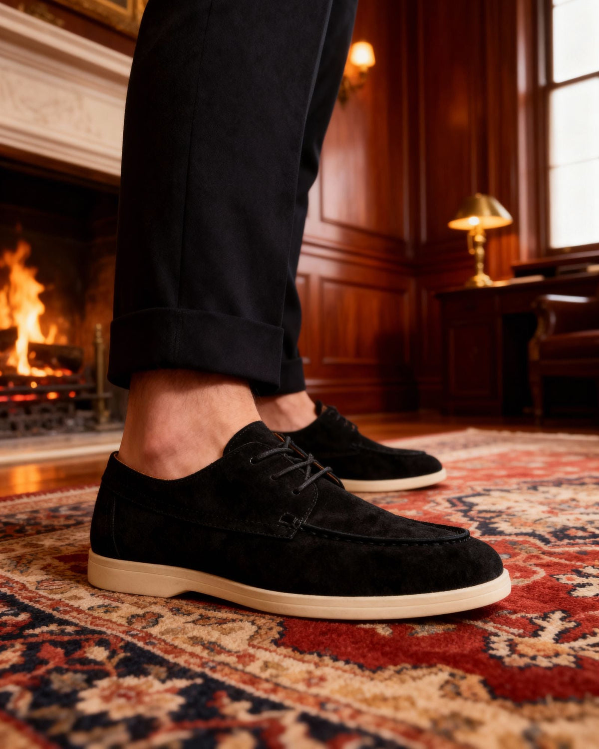 Premium Lace-Up Suede Shoes