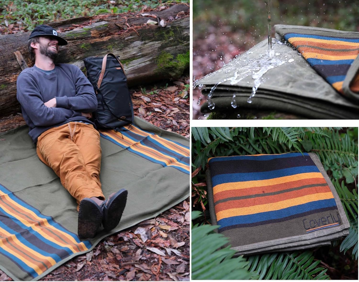 WP West Path Waxed Canvas Camping Blanket & Bedroll – Waterproof Canvas Blanket, Oilskin Outdoor Blanket, Camp Blanket, Bushcraft Ground Cloth (Olive, Regular)