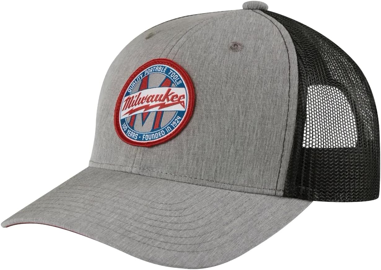 Milwaukee Heritage 1924 (100th Anniversary) Trucker Hat Limited Edition HAT1924G Grey Grey One Size, grey, One size