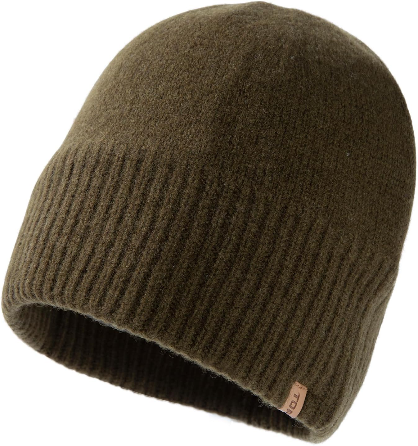 TOP-EX PolarWool™ Oversized L/XL/XXL 100% Merino Wool Beanie Fleece Lined Cuffed Watch Fisherman Cap